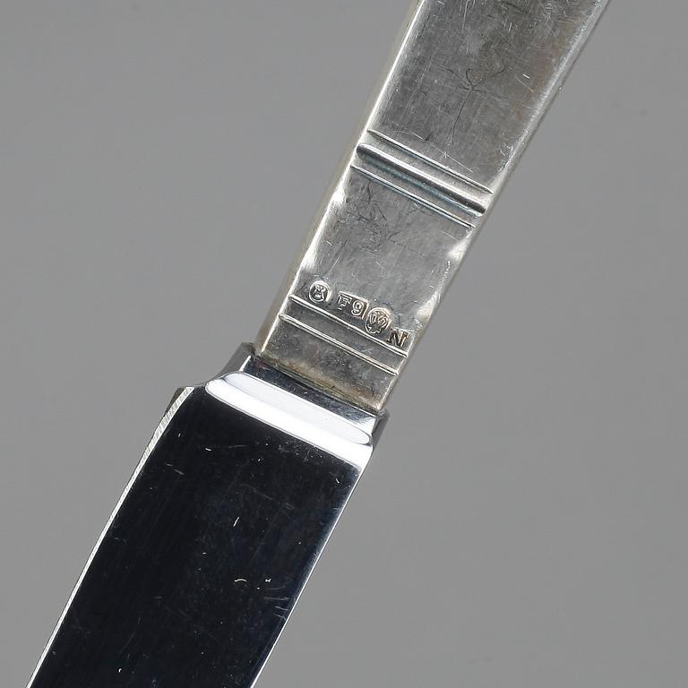 BESTICKSERVIS, 59 delar, silver, "Rosenholm", GAB, 1940-50-tal. Tot ca 2900 gram.