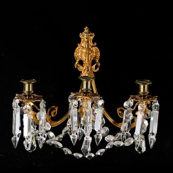 VÄGGAPPLIQUER, oscarianska, 1800-talets andra hälft.