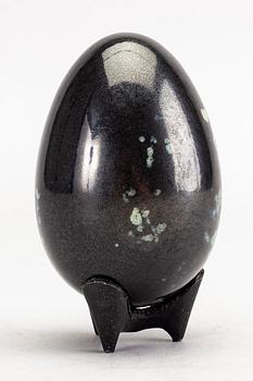 Hans Hedberg, An faience sculpture of an egg by Hans Hedberg, Biot, France.