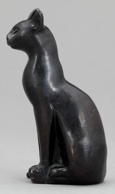 KATTSTATYETT, brons, egyptiserande, 1900-tal.