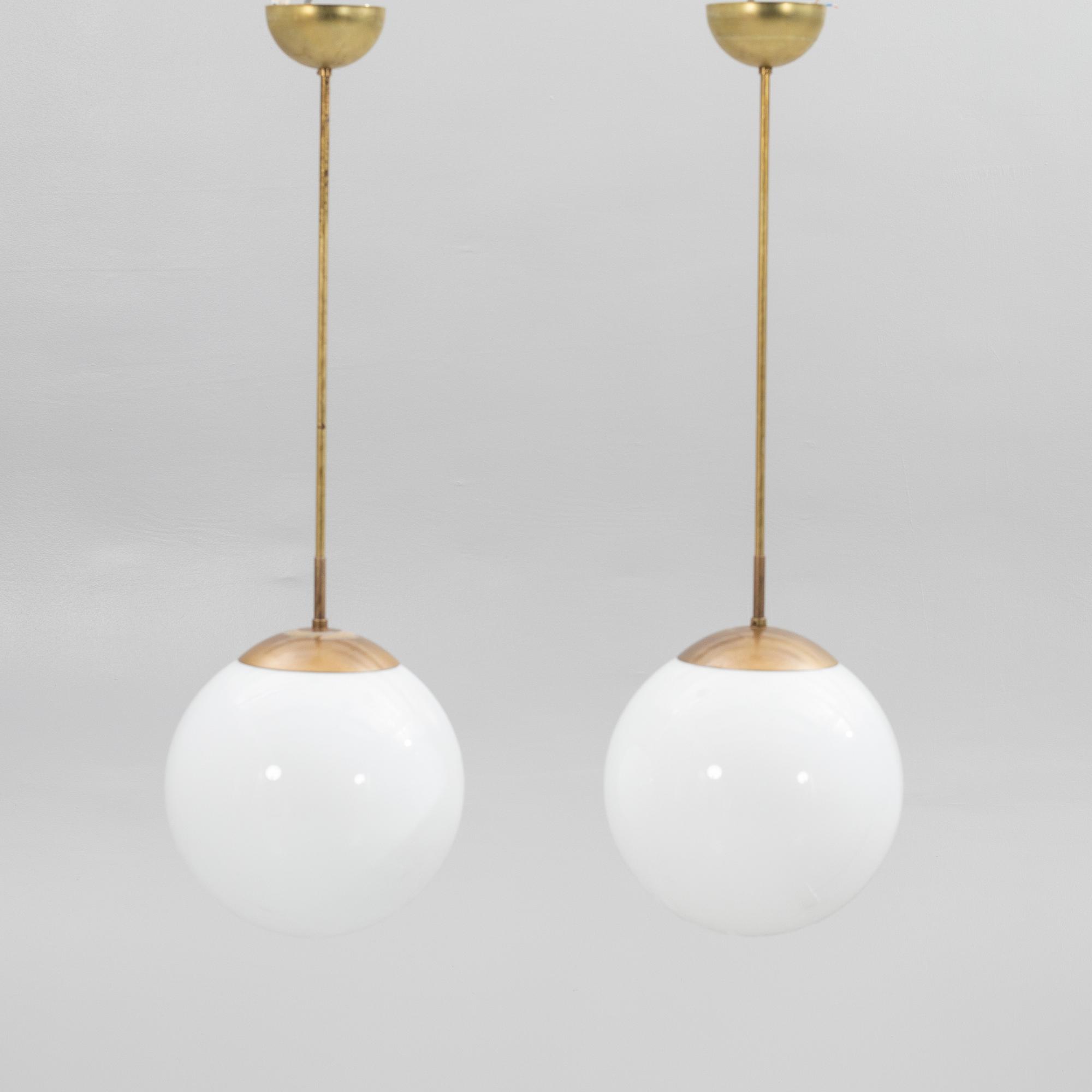 Ceiling lamps, a pair, 20th century.