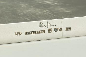 BLOCKHÅLLARE, silver, Wiwen Nilsson, Lund 1932. Vikt ca 320g.