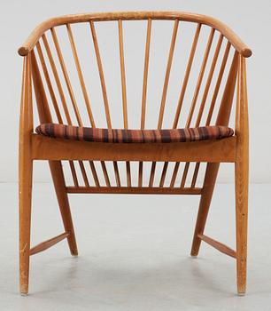 KARMSTOL, "Solfjädern", Sonna Rosén, Nässjö Stolfabrik, formgiven 1948.