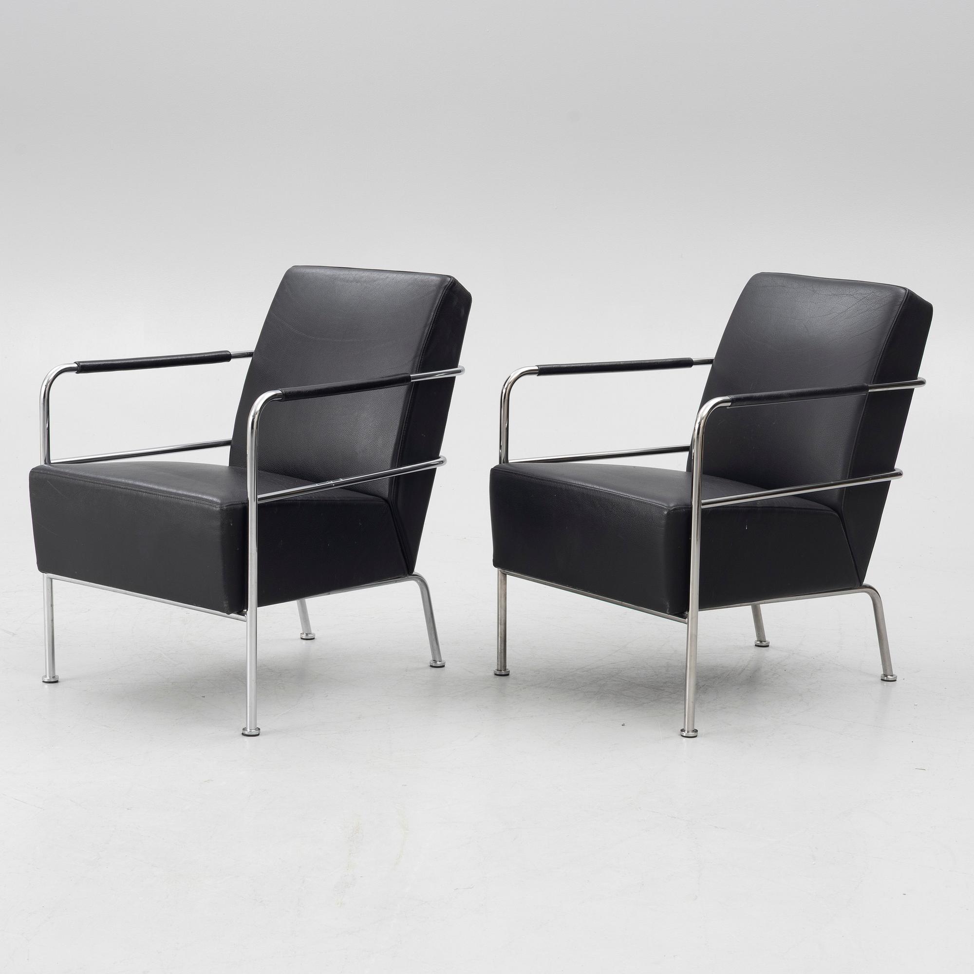 Gunilla Allard, a pair of 'Cinema' armchairs, Lammhults, Sweden.