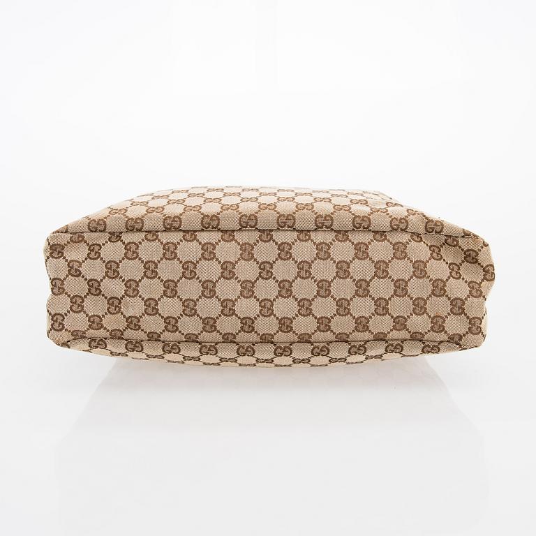 Gucci, a 'Horsebit GG Canvas Hobo Bag'.