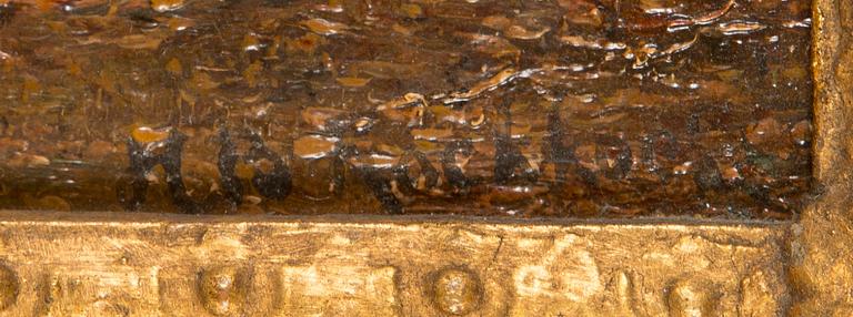 Hendrik Barend Koekkoek, olja på duk, uppfordrad på pannå, signerad.