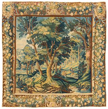 332. A flemish 'verdur' tapestry, c. 297 x 290 cm, 17th century.