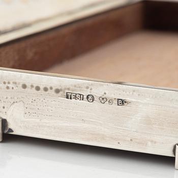 A silver cigarette case, TESI, Gothenburg, 1952.