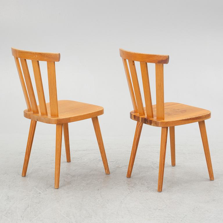 Göran Malmvall, six pine chairs, mid 20th century.