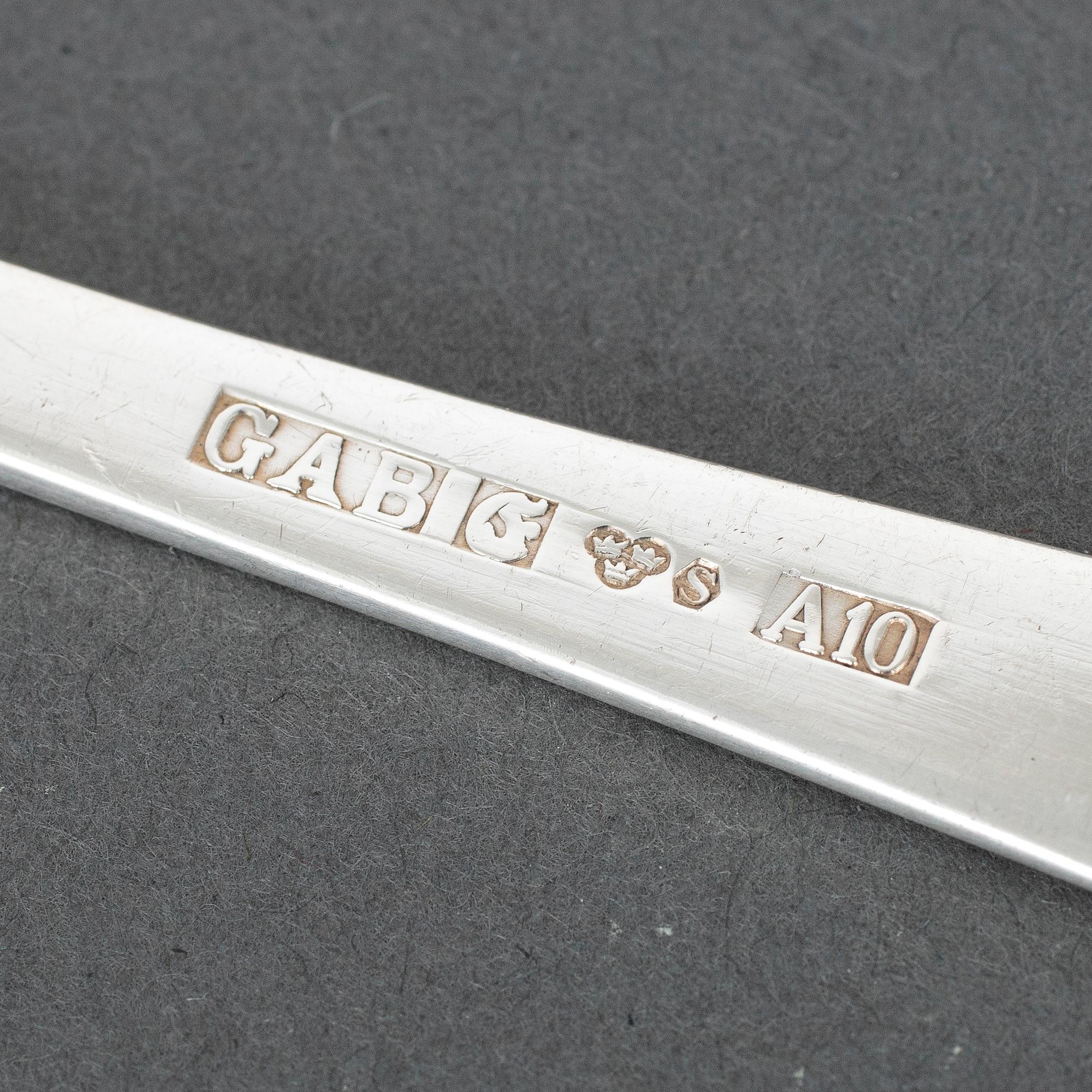 JACOB ÄNGMAN, 48 psc silver cutlery, 'Rosenholm', GAB, some Stockholm 1959.