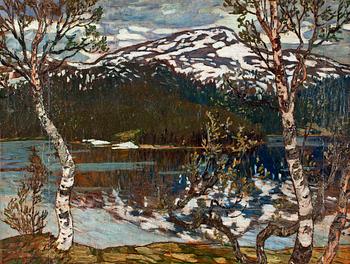 82. Helmer Osslund, "Vårdag vid Rensjön, Åre".