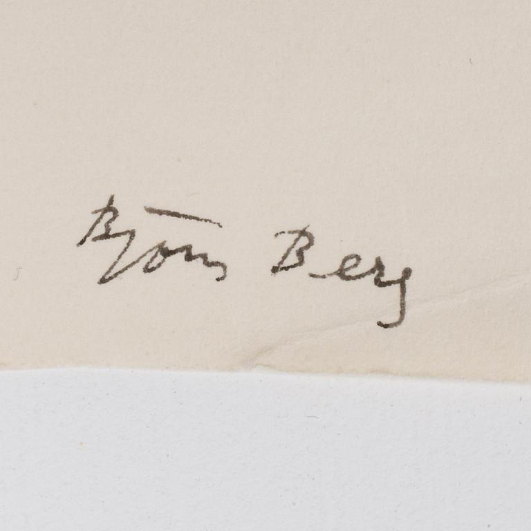 BJÖRN BERG, akvarell på papper samt tuschteckning på papper "Emil i Lönneberga". Signerade.