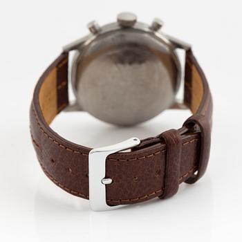 Heuer, wristwatch, "Radium Dial", chronograph, 38 mm.