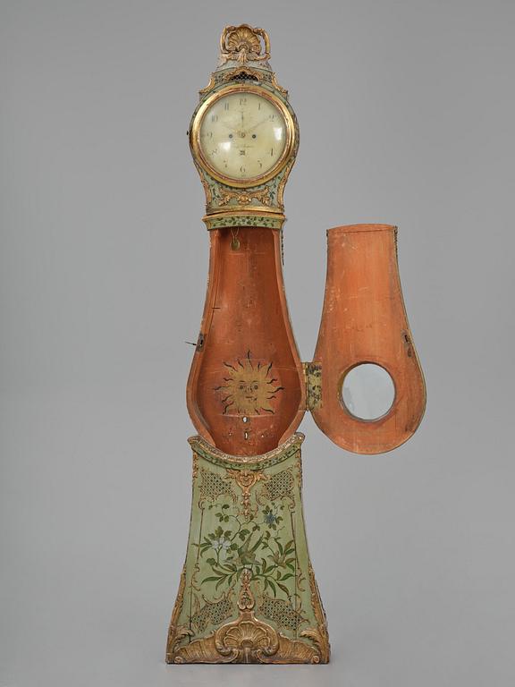 A rococo longcase clock by P. Ernst (watchmaker in Stockholm 1753-84).