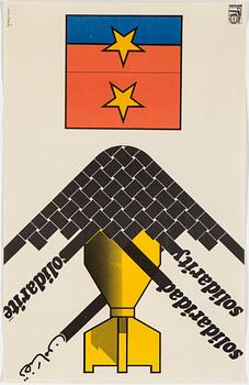 OLIVIO MARTINEZ, "Solidarity", offsetprint, 1972. OSPAAAL-poster, nr: AS 073.