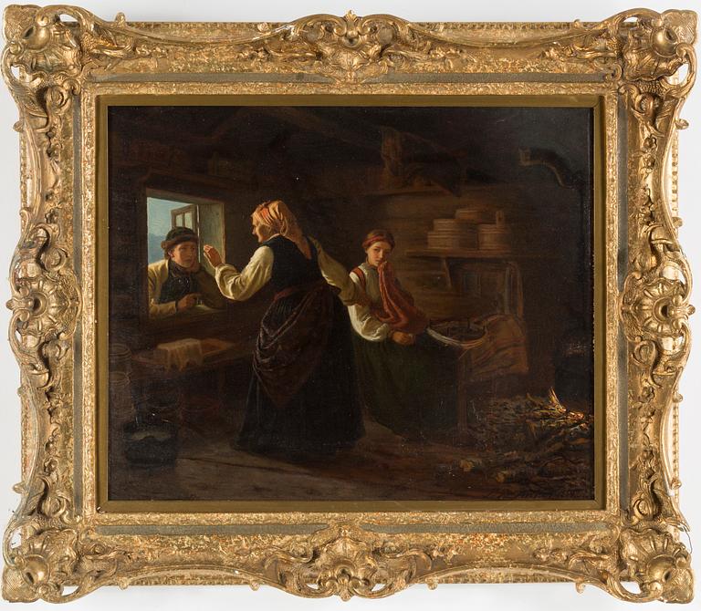 OKÄND KONSTNÄR, olja på duk, signerad P.B. Anker och daterad 1854.