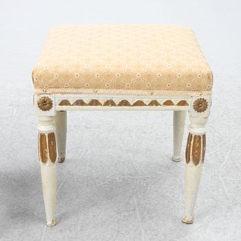 Stools, 2 pcs, Gustavian, 18th century.