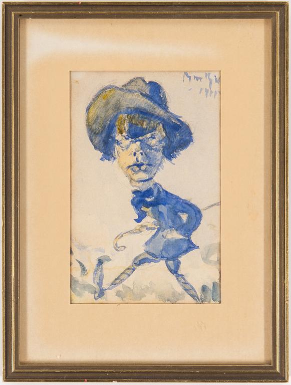 BROR HJORTH, water colour, signed and dated 1915.