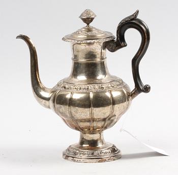 KAFFEKANNA, silver. Jacob S Lundberg, Stockholm 1841.