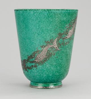 A Wilhelm Kåge argenta stoneware vase, Gustavsberg 1930/40's.