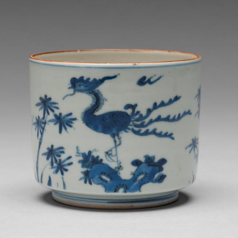 A Japanese blue and white bowl, 19th Century.