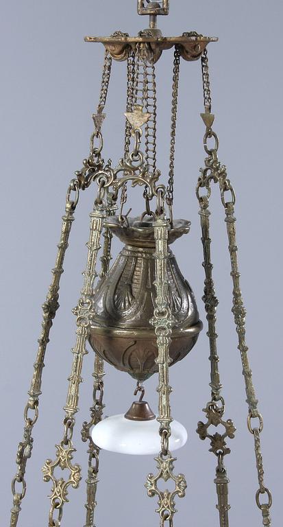 TAKFOTOGENLAMPA, oscariansk, 1800-talets andra hälft, h 122.