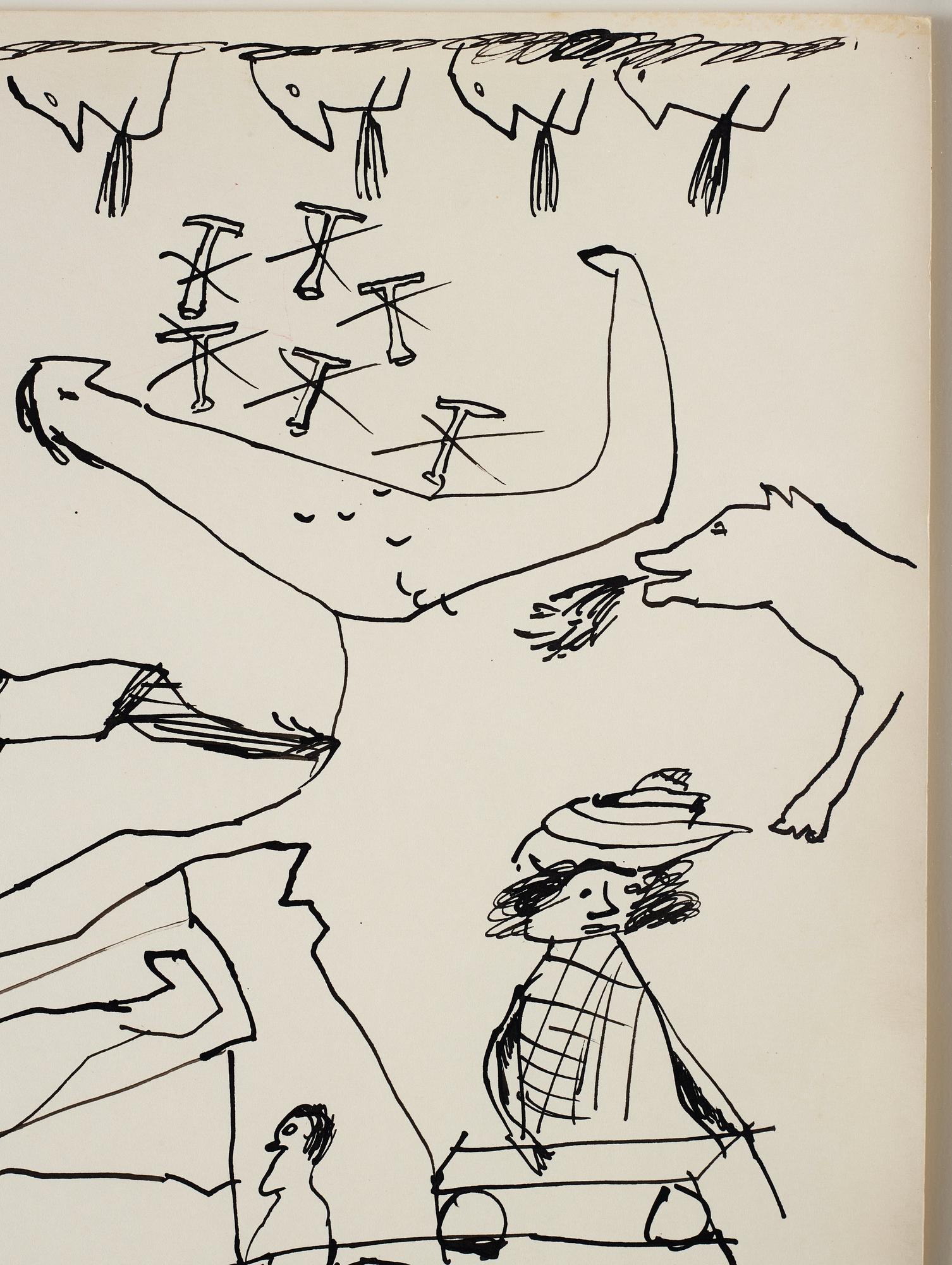 JAN VOSS, drawing, signed and dated -64.