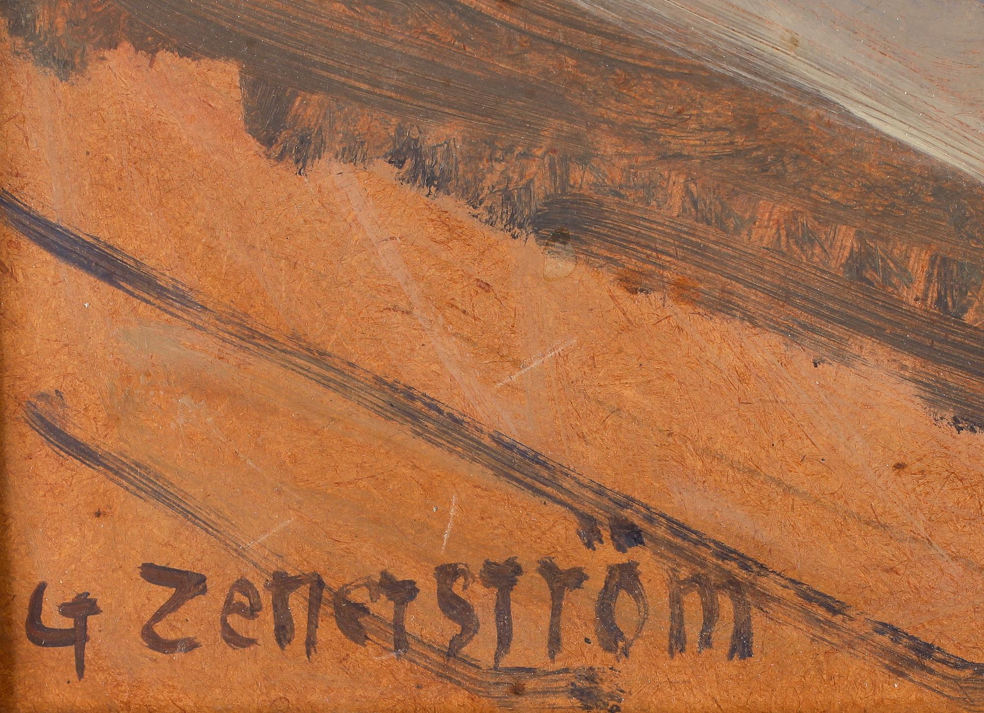 GUNNAR ZETTERSTRÖM, olja på pannå, signerad.