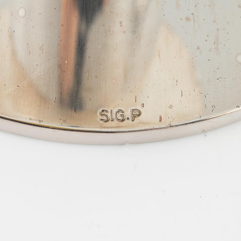 Sigurd Persson, a stainless steel candle holder, Firma Svenskt Tenn, Sweden.