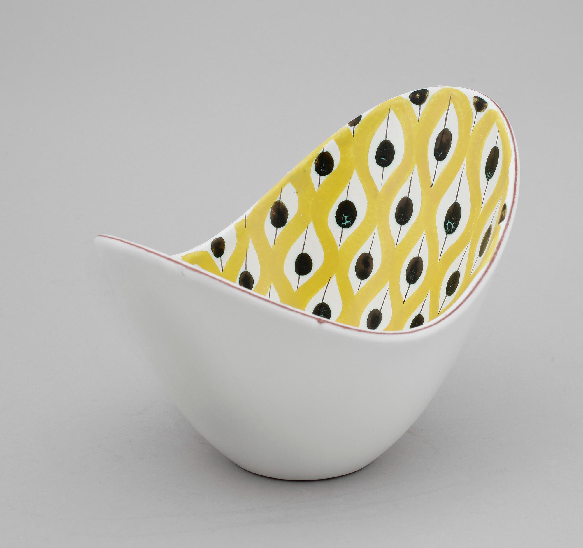 SKÅL, fajans, Stig Lindberg, Gustavsberg, sign.