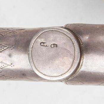 MYNTHÅLLARE, silver, otydliga stämplar, Ryssland möjligen tidigt 1900-tal. Vikt ca 35,7 g.