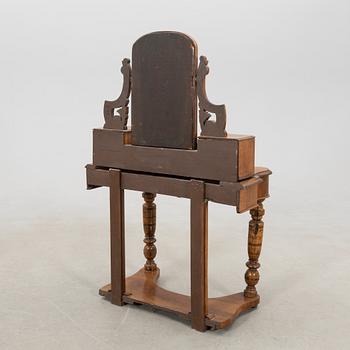 Dressing table with stool, late 19th century.