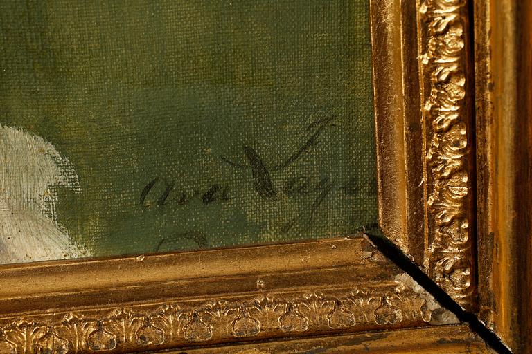 AVA LAGERCRANTZ, oil on canvas, signed and dated 1887.