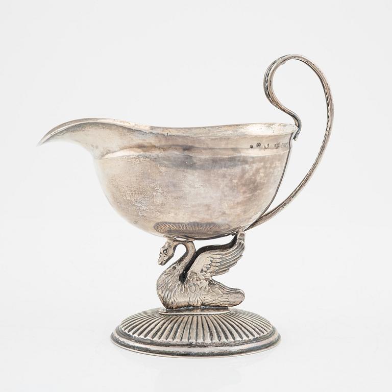 A Swedish silver creamer, marks of Pehr Olof Bäckström, Gävle 1827.