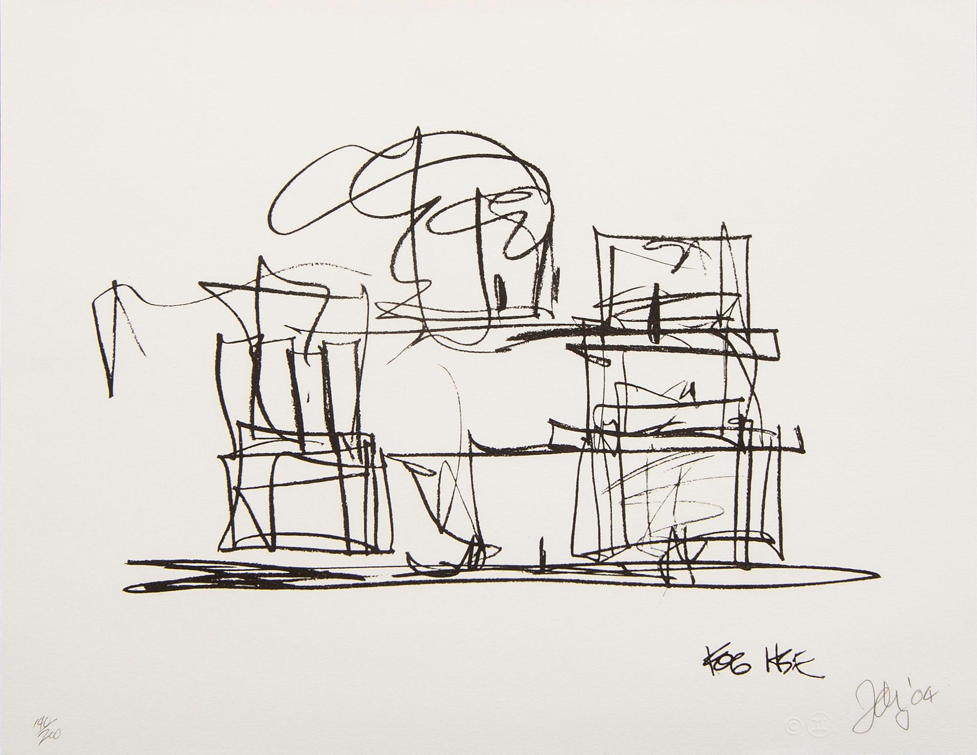 Frank Gehry, litograhp signed and numbered 140/200.