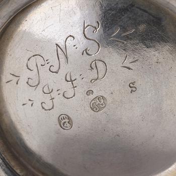 A Swedish 18th century parcel-gilt silver beaker, mark of Peter Gadd, Kristianstad 1776.