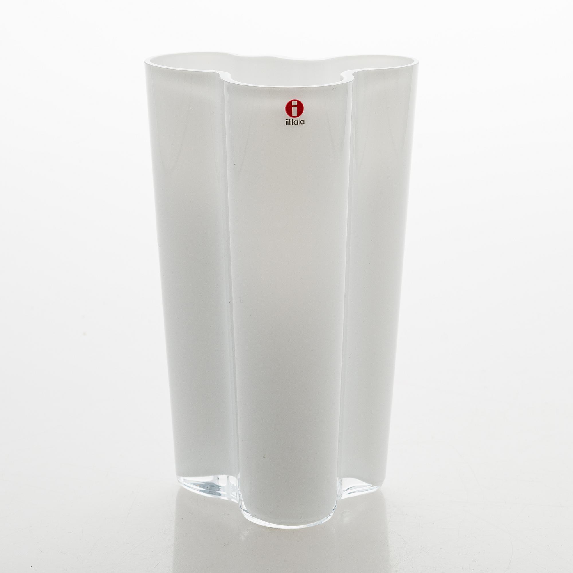 Alvar Aalto, vase, opal glass, Iittala, Finland.
