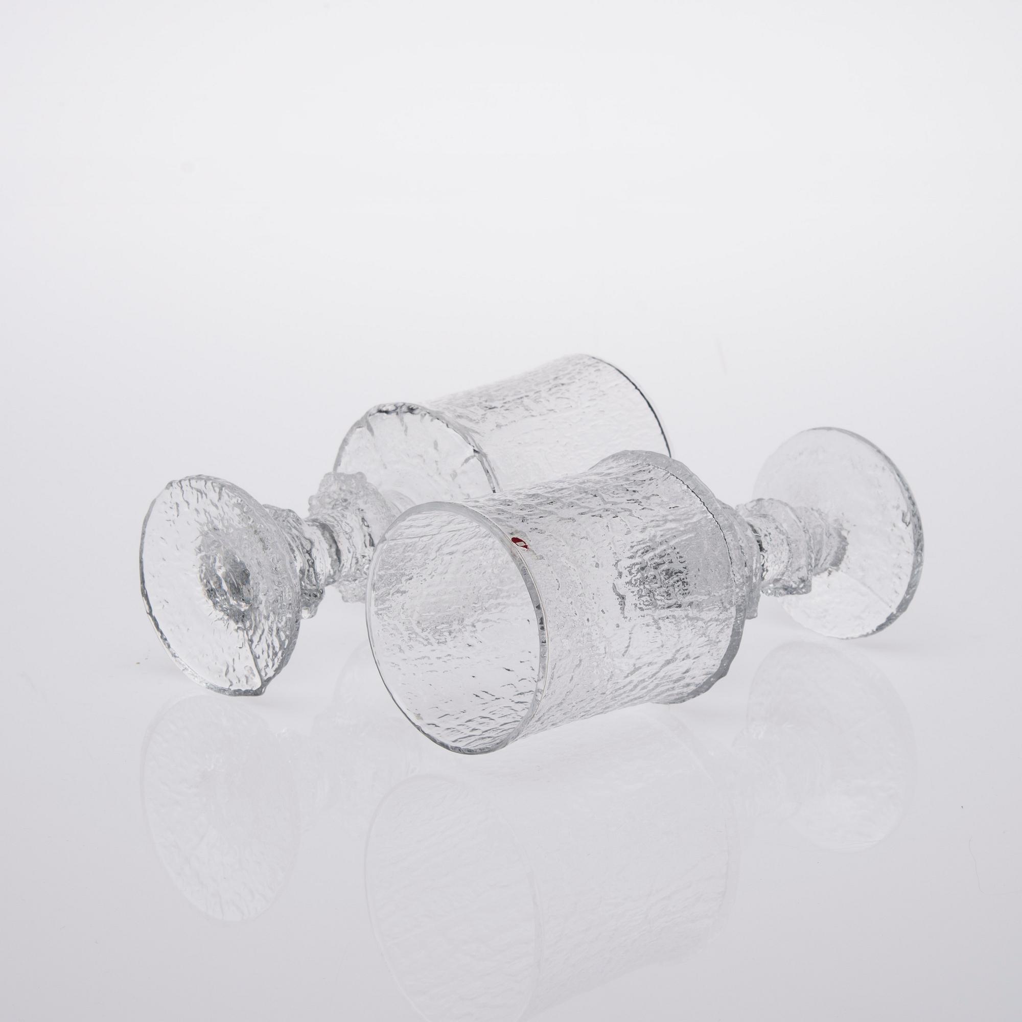 PARTI GLAS, 8 delar, "Senaattori", Timo Sarpaneva, Iittala.