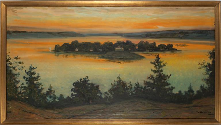 Ragnar Swahn, Utsikt över Storholmen, Lidingö.