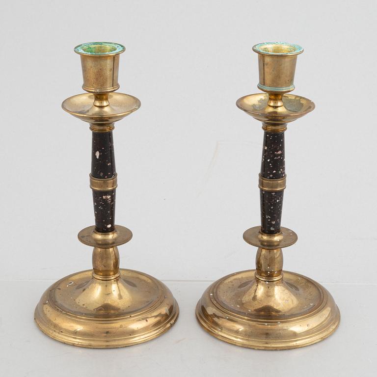 Carl Hjalmar Norrström, after. A pair of candlesticks, Skultuna Messinsgbruk 1999.