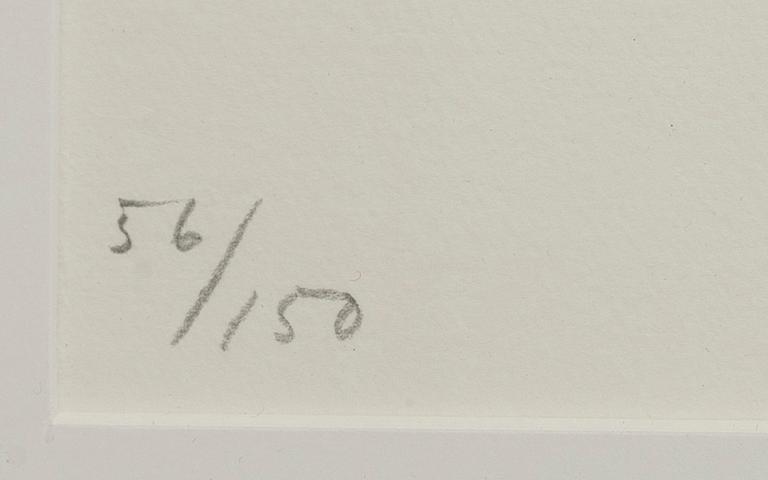 PETER HAHNE, two signed and numbered colour etchings.