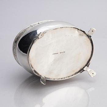 A Swedish empire silver sugar-casket, mark of Magnus Dahlqvist, Stockholm 1822.