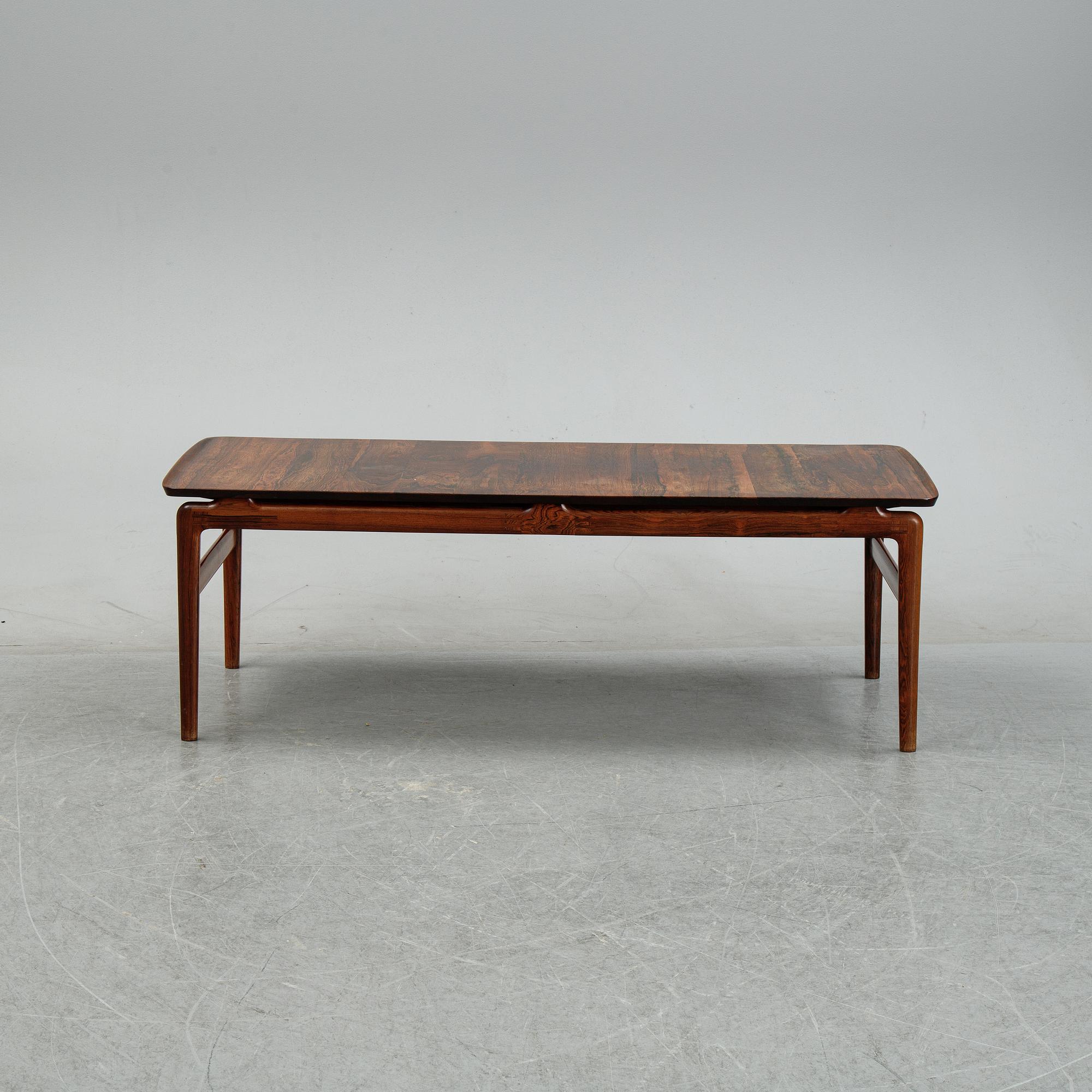 A rosewood coffee table by Peter Hvidt & Orla Molgaard Nielsen, France & son, Denmark, 1960's.