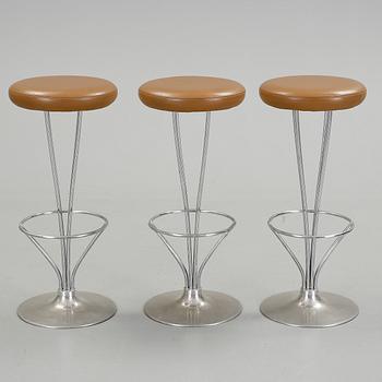 BARSTOLAR, 3 st, Piet Hein för Fritz Hansen, Danmark, 1987.