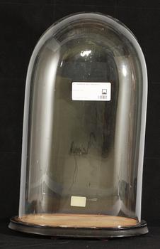 GLASKUPA med TRÄSTATIV.