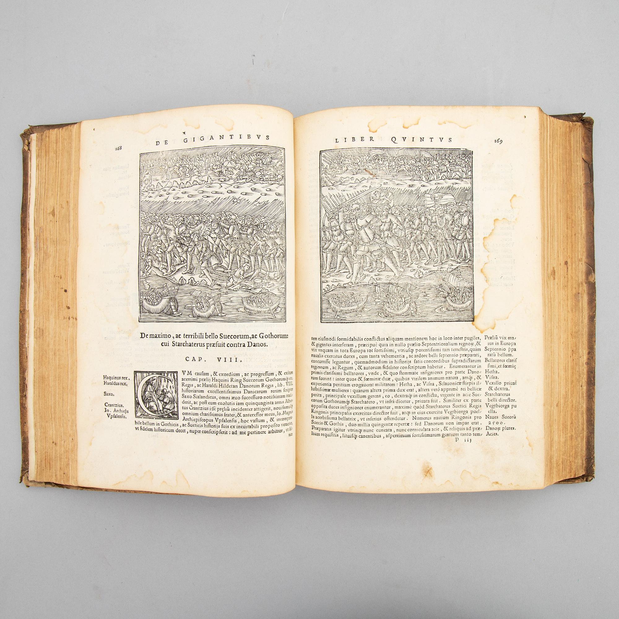 Olaus Magnus’ Historia, Rome 1555, with woodcut map.