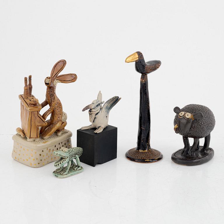 Rex Stuart Beck, ceramics, 6 pieces.