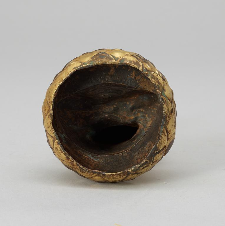 BUDDHA, förgylld brons. Sen Qing dynastin.