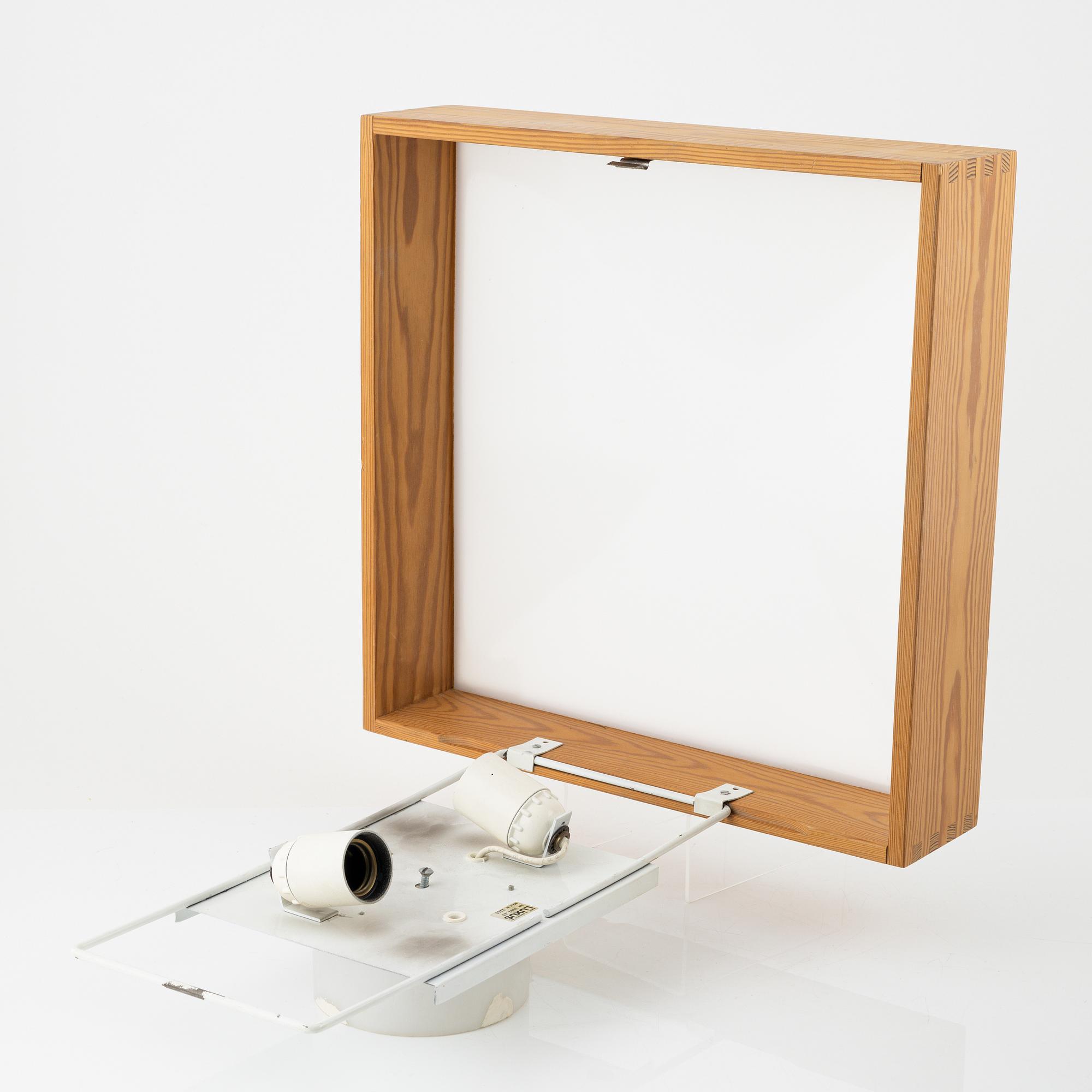 Uno & Östen Christiansson, a pair of wall lamps/ceiling lamps, Luxus, 1960's.