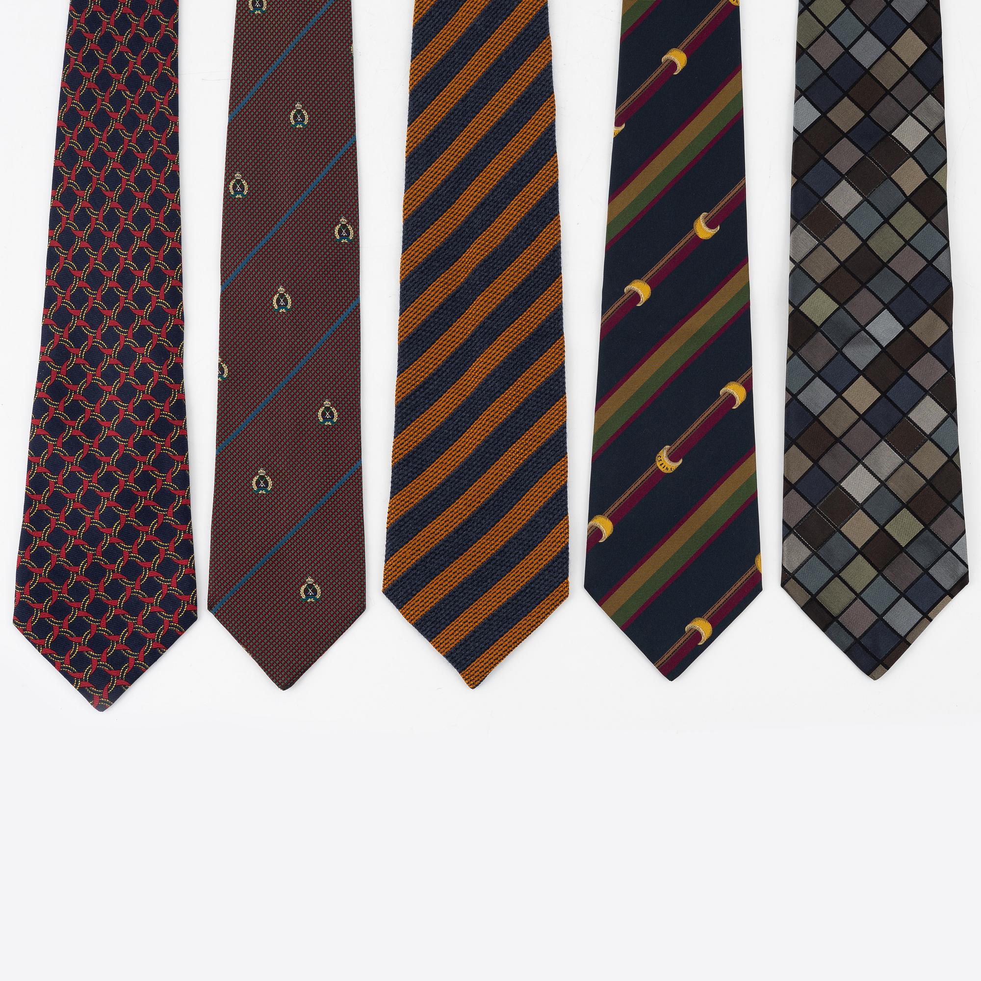Céline, silk ties, 5 pcs.